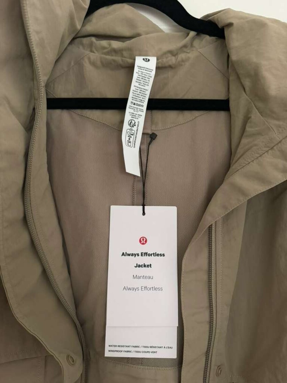 NWT lululemon Always Effortless Jacket Women 6 Brown Nylon Hooded Windbreaker - Picture 3 of 4